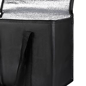 Insulated Food Delivery Bag, XXXL Insulated Reusable Grocery Cooler/Hot Bags, Tote Bag For Shopping/Travel/Doordash