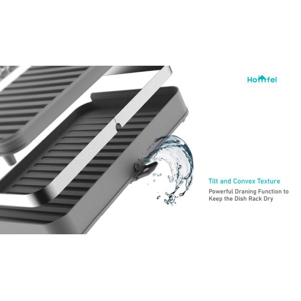 Floor Type 2 Tiers Big Capacity Collapsible Multifunctional Foldable Dish Rack Dish Drainer Board for Dish and Bowl