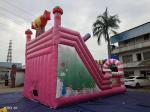 Candy World Pink Style Inflatable Slides For Rental Event Party