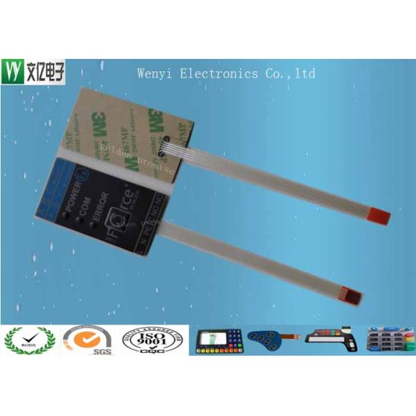 Matte Overlay Embossing Metal Dome Switch With SMT LED , Tactile Membrane Switch