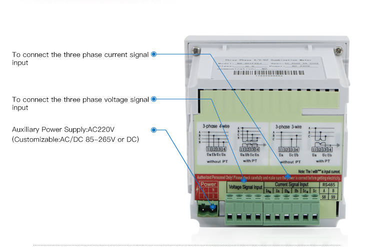 Popular cheap Multifunction Programmable Digital A V HZ multi Combined meter
