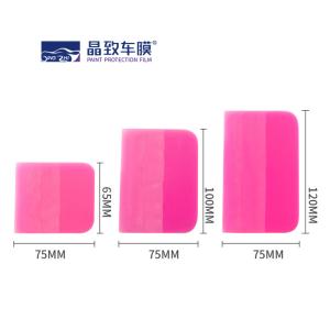 Pink Rubber Car Wrap Tool Squeegee TPU Material Flexible Soft