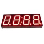 Common Cathode Polarity LED Clock Display with Aluminum Frame in Grey/Black Face