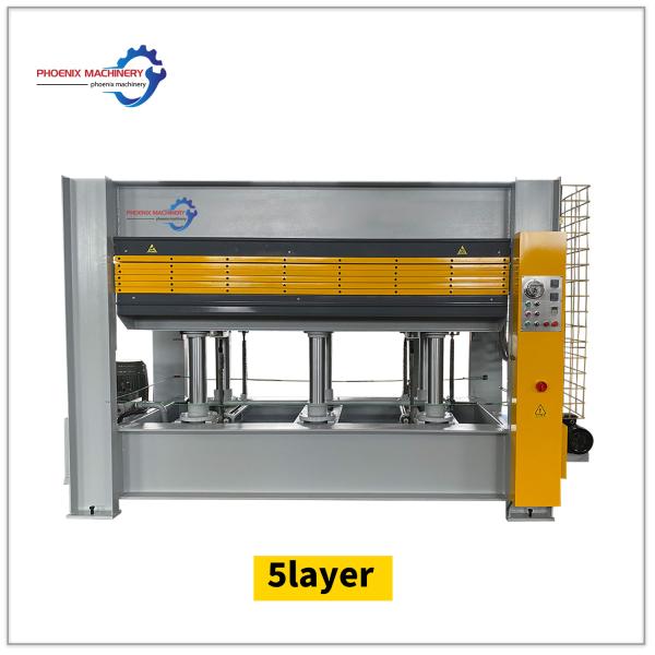 PH160 5layer auto control temperature hydraulic plywood hot press machine for woodworking