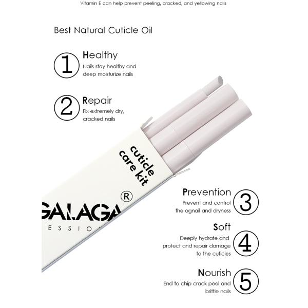 SAGALAGA Black Nail Cuticle Oil Twist Pen With Softener Pusher Manicure Tools for Cuticles Fast Drying Nail Treatment