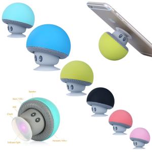 China Cartoon Mushroom Wireless Bluetooth Speaker Waterproof Sucker Mini Portable on sale