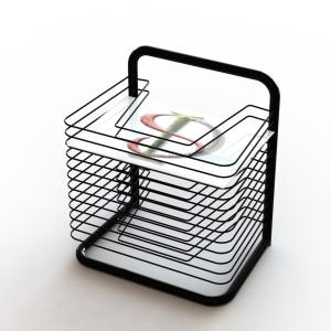 Multi Tiered Painting Papers Wire Counter Display Stands Rack In Classroom