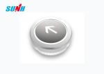 Round Shape Elevator Push Button Flat Surface Silver Color For Door Open