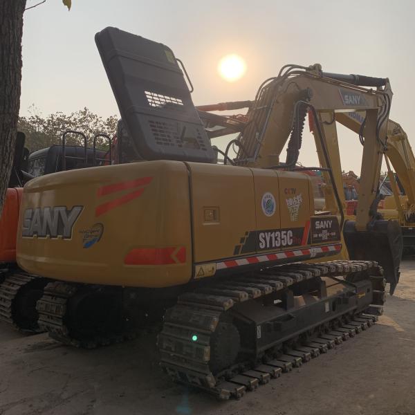 13000KG Second Hand Used SANY SY135C Crawler Excavator Digger With Low Working Time