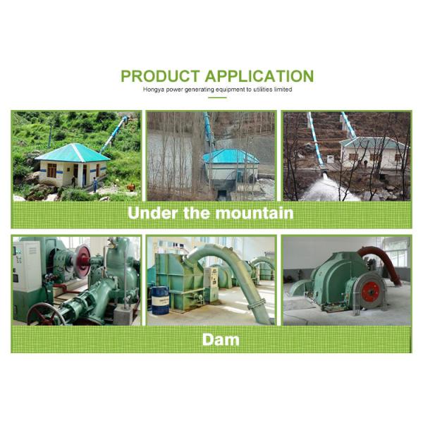 750kw Pelton Micro Hydro Generator 90m Water Head 94% Efficiency