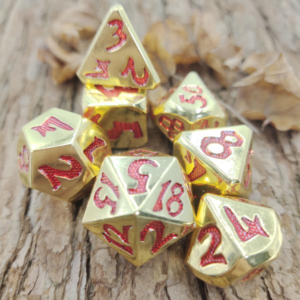 Luxury Polyhedral Dice Set Of D4, D6, D8, D10, D12, D20 And D% For RPG Card