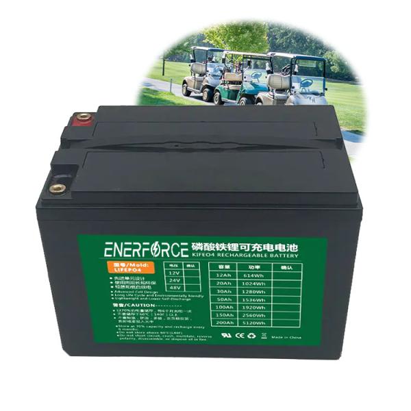 Quality 48V 100Ah Golf Cart Battery Rechargeable Lifepo4 Lithium Ion Phosphate Batteries for sale