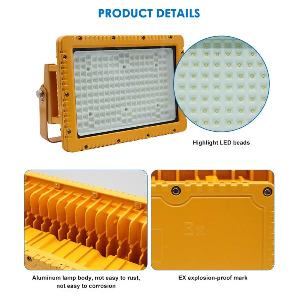 Customized LED Explosion Proof Lighting High Purity Aluminum Heat Dissipation