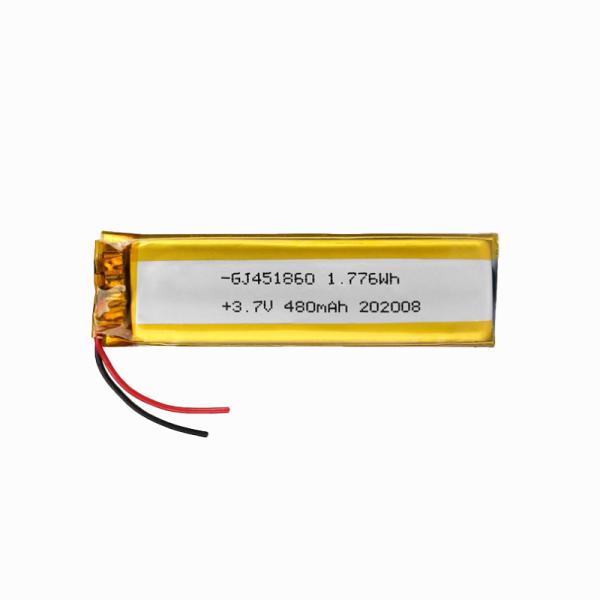 Rechargeabl 451860 480mAh Polymer Lithium Battery For Bluetooth Speaker