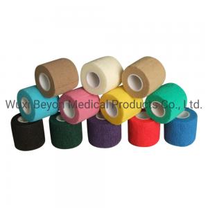 China Support Non Woven Cohesive Bandage Self-Adherent Elastic Cohesive Wrap Vet Bandage on sale
