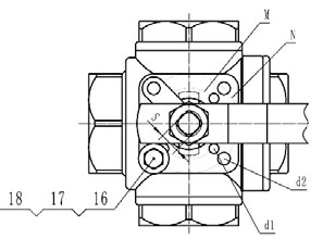 CF8M Full Port 3 Piece Ball Valve With 1000 WOG Threaded Connection Ends