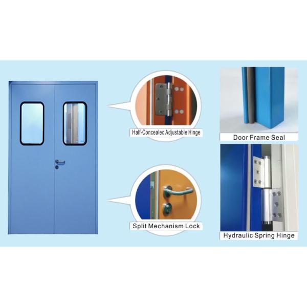 Automatic Sliding Hospital Patient Room Door with Antimicrobial Coating