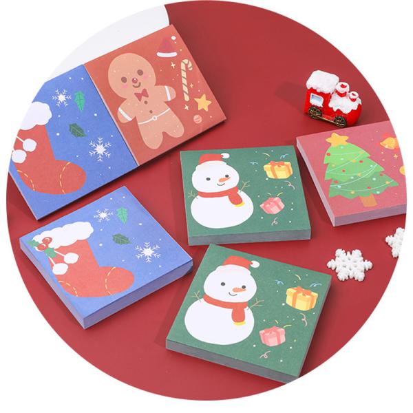 Self Adhesive Christmas Sticky Note Pads Memo Notebook 8cm X 8cm