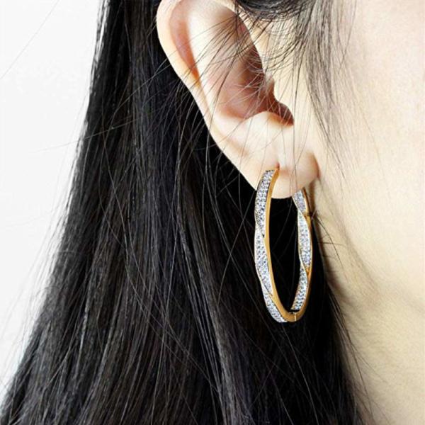 New Fashion S925 Jewelry Party Gift Custom CZ Huggie Gold Hoop Earrings For Women
