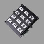 Black Custom Keyboard Pad 12 Buttons Type For Access Control / Public Phone