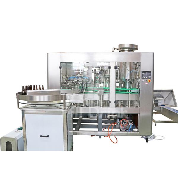 1000B/H Bottled Beer Filling Machine Balance Pressure Filling Electric Driven