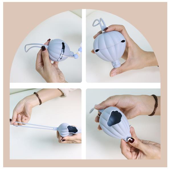 BPA Free Safe Silicone Pacifier Case Holder Hot Air Balloon Shape pacifier pouch