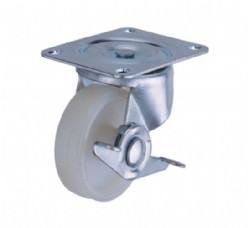 light duty 2" swivel white PP fat caster USA style, 3 inch rigid industry steel casters caster silver