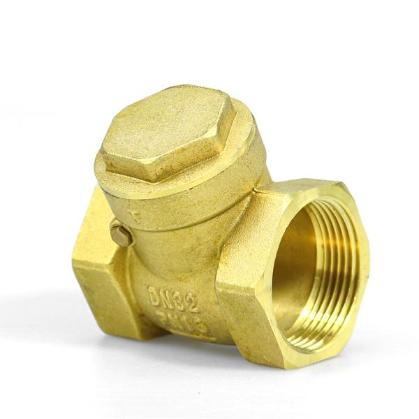 DN32 DN15 Metal Connector Brass Horizontal Non Return Swing Check Valve