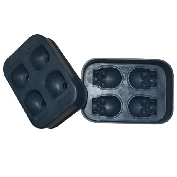 Summer Silicone Ice Mold Sustainable 3D Skull Ice Cube Mold Customized