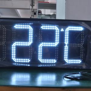China 12 Inch Outdoor Led Temperature Display LED Time Board With Sensor Controlled on sale
