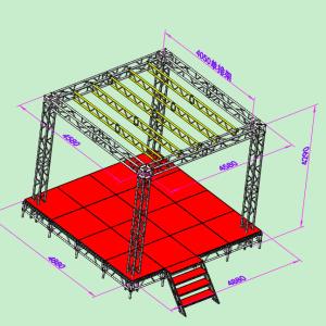 China 24x24 400mm 3metres table slide linear portable stage outdoor on sale