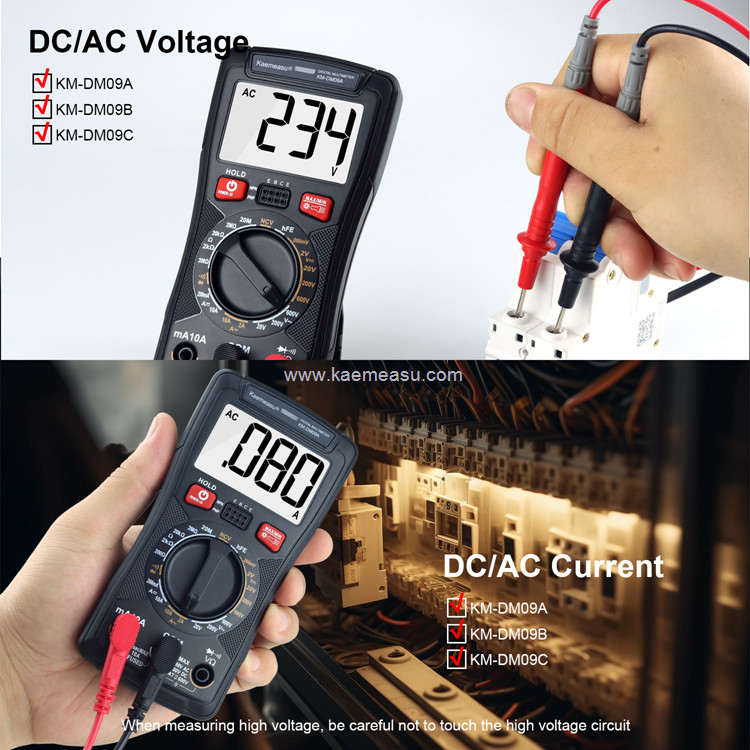 Kaemeasu 09B NCV Capacitance Resistance Voltmeter Digital Multimetro Clamp Meter