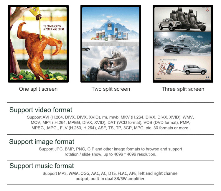 Floor Standing LCD Advertising Display With Intelligent Broadcast Function