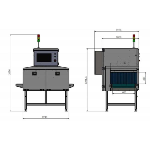 Food XRay Inspection Machine For Checking Foreign Matters Within Dry Pack Food