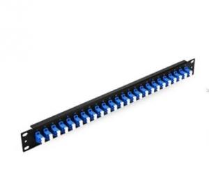 China 1U 19 Fiber Adapter Panel Plate Cold Rolling Steel 12/2 Ports Simplex SC Or Duplex LC on sale
