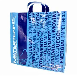Wholesale Frosted Plastic Loop Handle Bags HDPE Flexi Polythene Carry Bag from china suppliers