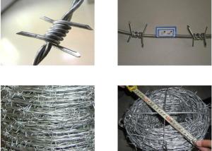 Wholesale Galvanized Steel Iron SWG14 15CM Double Strand Barbed Wires from china suppliers