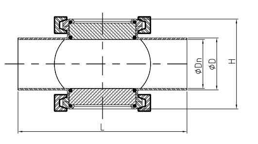 Weld Ends Flow Sanitary DN100 Sight Glass for pipeline