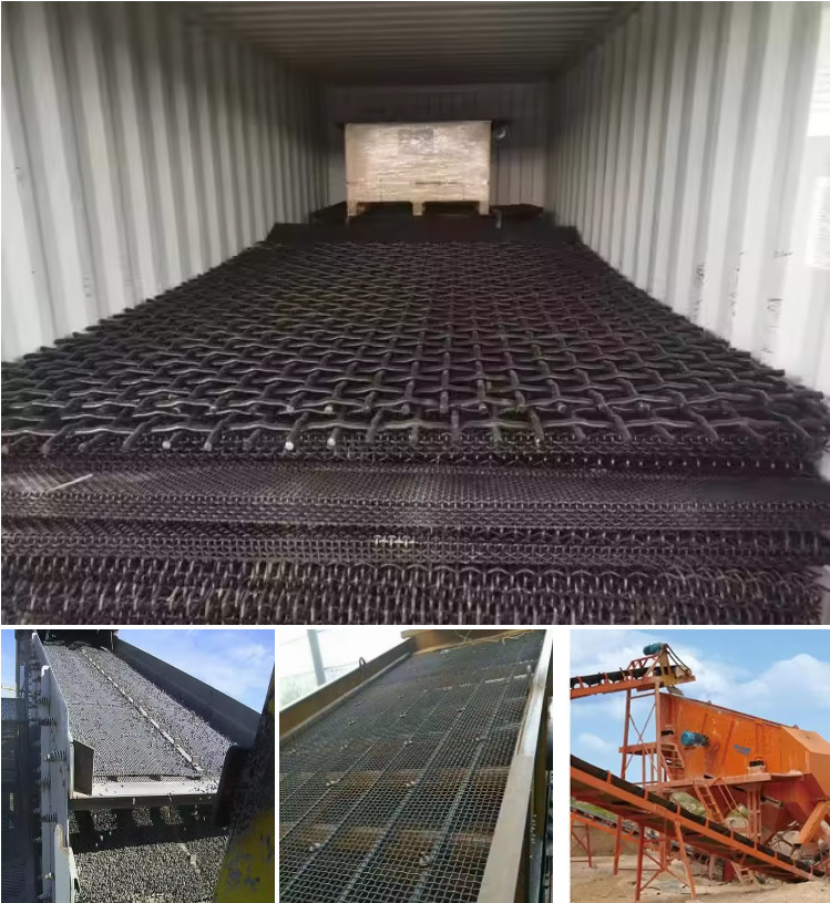 Woven Vibrating Screen Crimped Wire Mesh For Mining Quarry Screen Mesh
