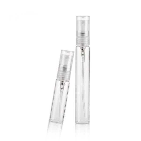 Clear Fine Mist Atomizer Glass Bottle , Refillable Perfume Empty Bottle 10ml 5ml