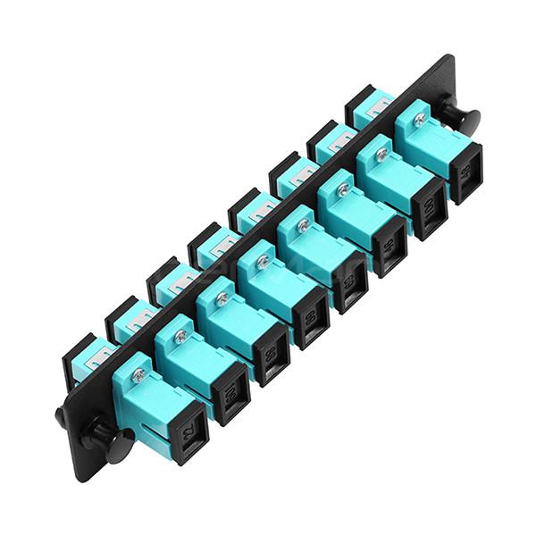 Quality Fiber Optic Patch Panel 8 Port Loaded W/8 SC Single Mode Or Multimode Adapter for sale