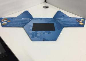 Hot selling unique design hexagon video greeting card 7inch Hexagon Video Brochure for advertising
