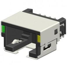 Wholesale RJ45 Modular Jack (Offset)Shielded, THT, Reflow Soldering, LED from china suppliers