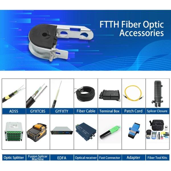 PA500 Overhead Soft Rubber TPR Material ADSS Cable Optical Fiber Suspension Nylon Clamp