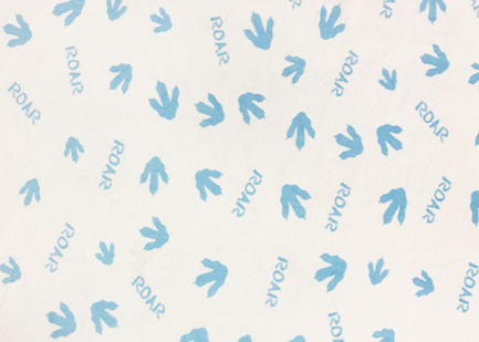 92 Percent Polyester 8 Percent Spandex Super Soft For Baby Blue Footprints 260GSM