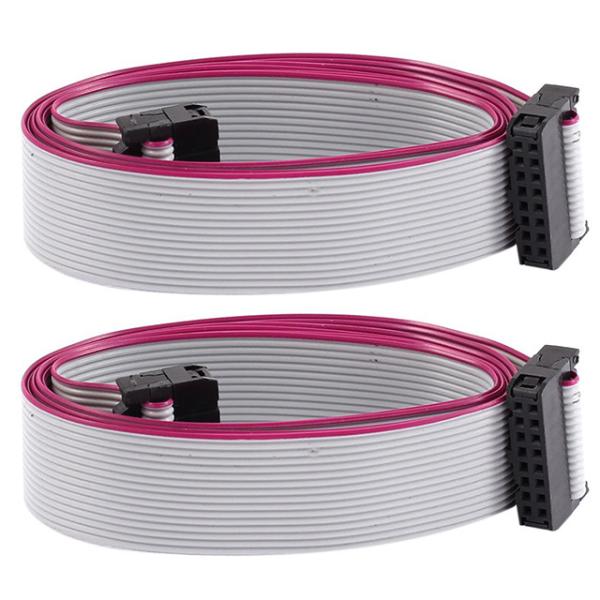 IDC/IDE 16pin flat power ribbon cable 1.27mm pitch with IDC 2.54mm pitch connector female socket