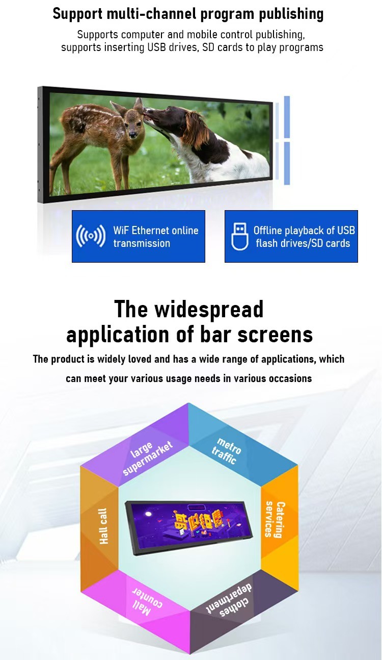 23.1 Inch LCD Retail Display Screen Supermarket Shelf Display Digital Signage