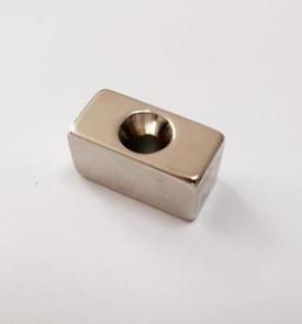 Quality OEM Ndfeb N45 Block Magnet Rectangle Countersunk Hole Magnets for sale