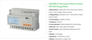 Wholesale ADL3000 Modbus RTU Three Phase Din Rail Energy Meter UL Certification from china suppliers