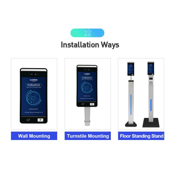 IR Android7.1 Face Recognition Temperature Measuring Machine Access control